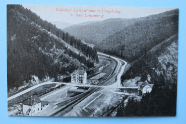 Ansichtskarte AK Lichtentanne Bad Leutenberg 1905-1925 Bahnhof Hotels Straßen Ortsansicht Architektur Thüringen